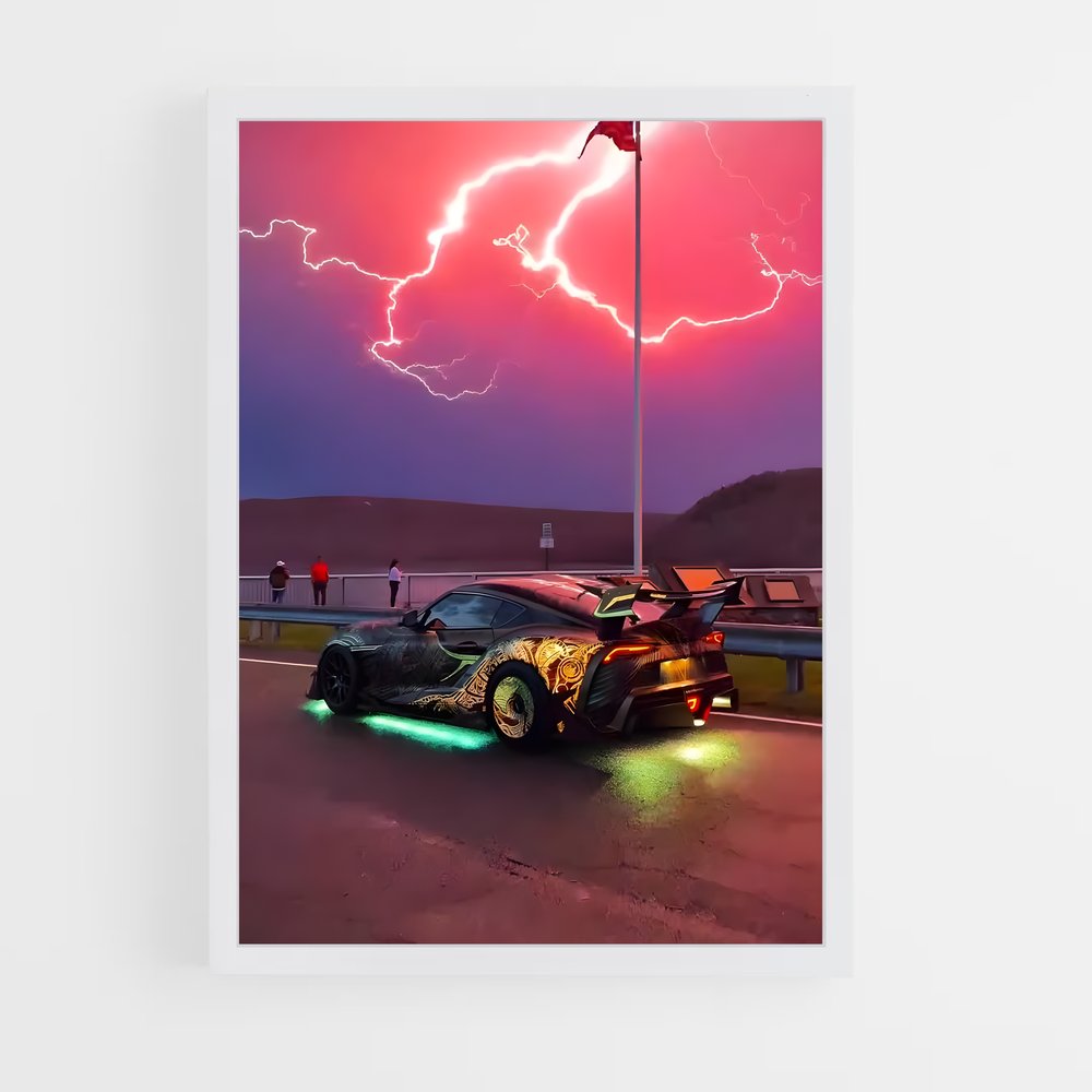 Poster Tempête Supra – affiche Toyota (vue 3)